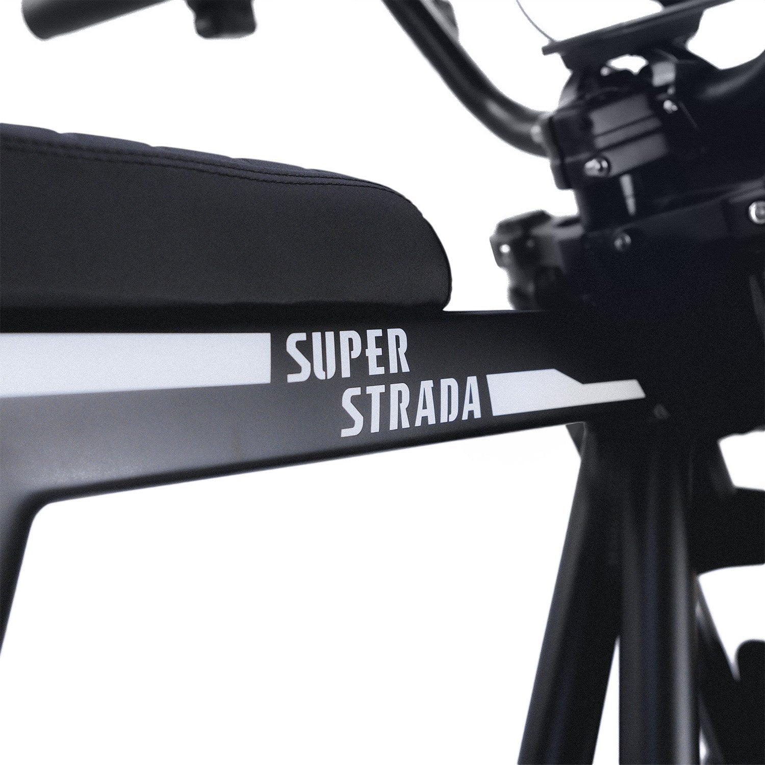 Black ZEITBIKE Super Strada RAGE sports utility e-bike with sturdy frame and fat tires, ready for versatile riding.