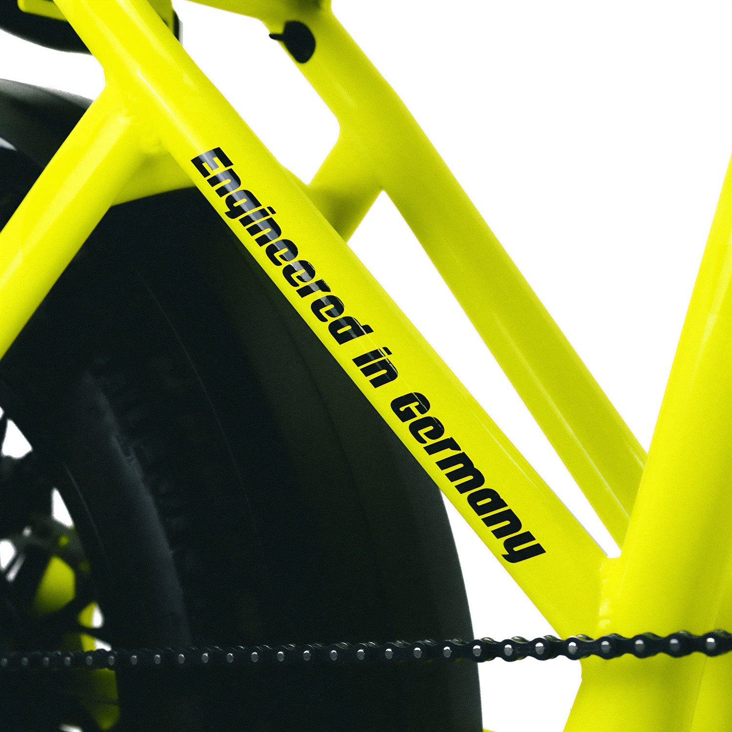 ZEITBIKE Super Strada RAGE sports utility e-bike with neon accents, featuring a sturdy frame and electric motor for versatile riding.