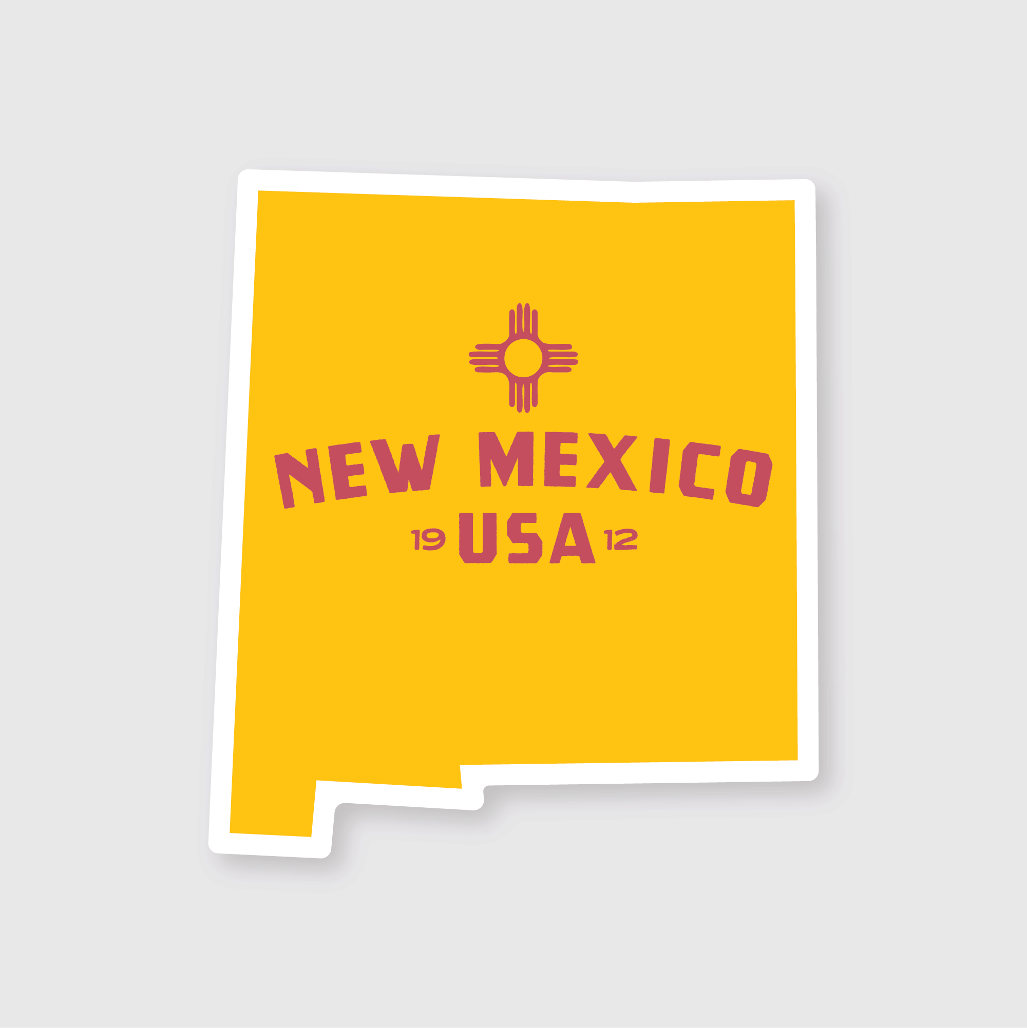 New Mexico Simple State Sticker