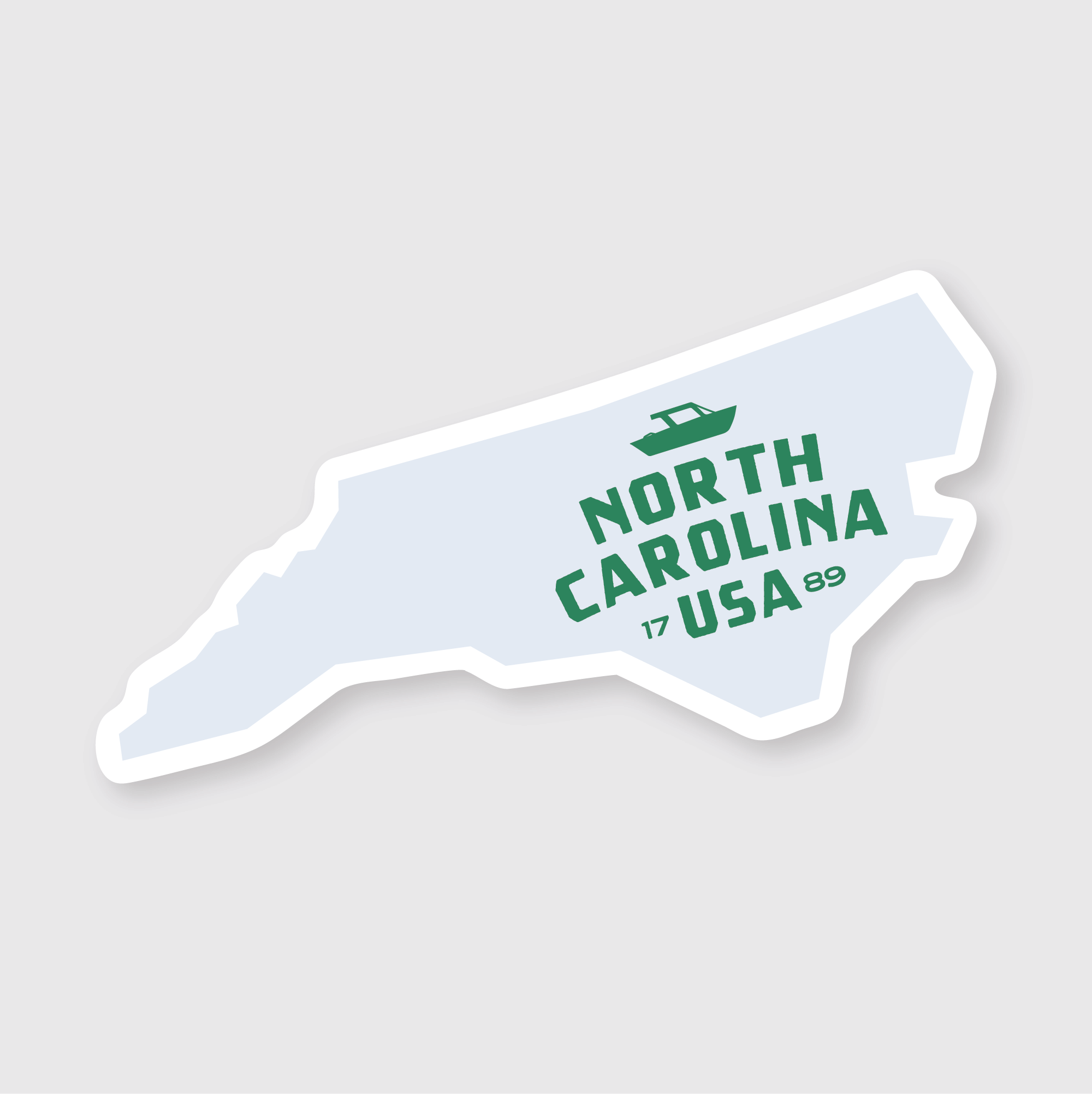 North Carolina Simple State Sticker