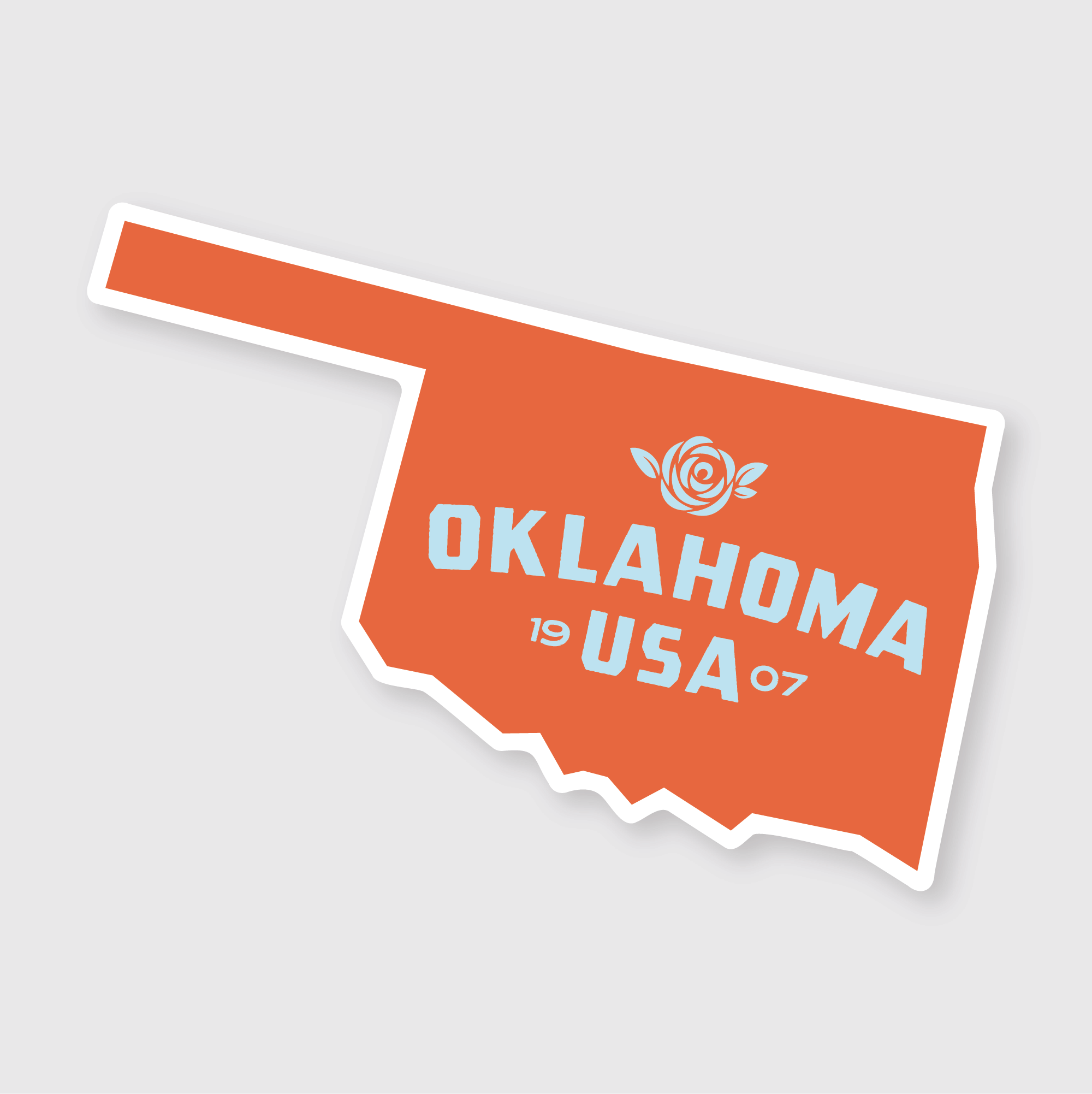 Oklahoma Simple State Sticker