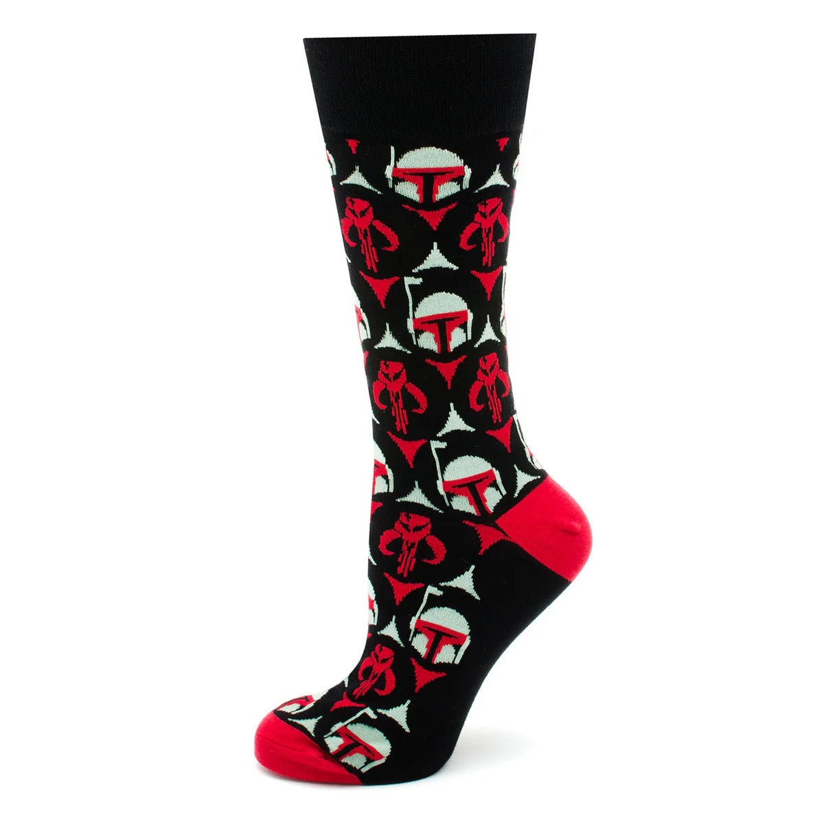 Star Wars Boba Fett and Mythosaur Black and Red Dress Socks and Crest Lapel Pin Gift Set - OVERLANDERS Outfitter