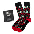 Star Wars Boba Fett and Mythosaur Black and Red Dress Socks and Crest Lapel Pin Gift Set - OVERLANDERS Outfitter