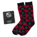 Star Wars Boba Fett Maroon and Black Argyle Socks and Crest Lapel Pin Gift Set - OVERLANDERS Outfitter