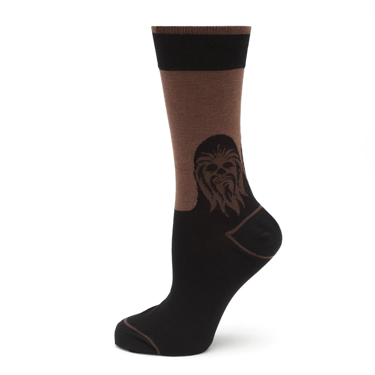 Star Wars Chewbacca Brown and Black Dress Socks and Rebel Alliance Starbird Crest Lapel Pin Gift Set - OVERLANDERS Outfitter