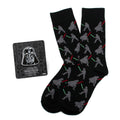 Star Wars Darth Vader and Luke Skywalker LIGHTSABER Battle Black Dress Socks and Darth Vader Lapel Pin Gift Set - OVERLANDERS Outfitter