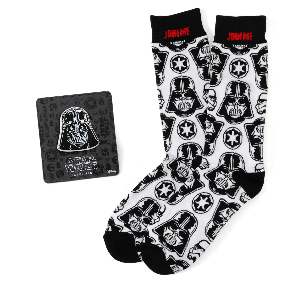 Star Wars Darth Vader White Dress Socks and Lapel Pin Gift Set - OVERLANDERS Outfitter