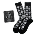 Star Wars Darth Vader and Stormtrooper Black Dress Socks and Darth Vader Lapel Pin Gift Set - OVERLANDERS Outfitter