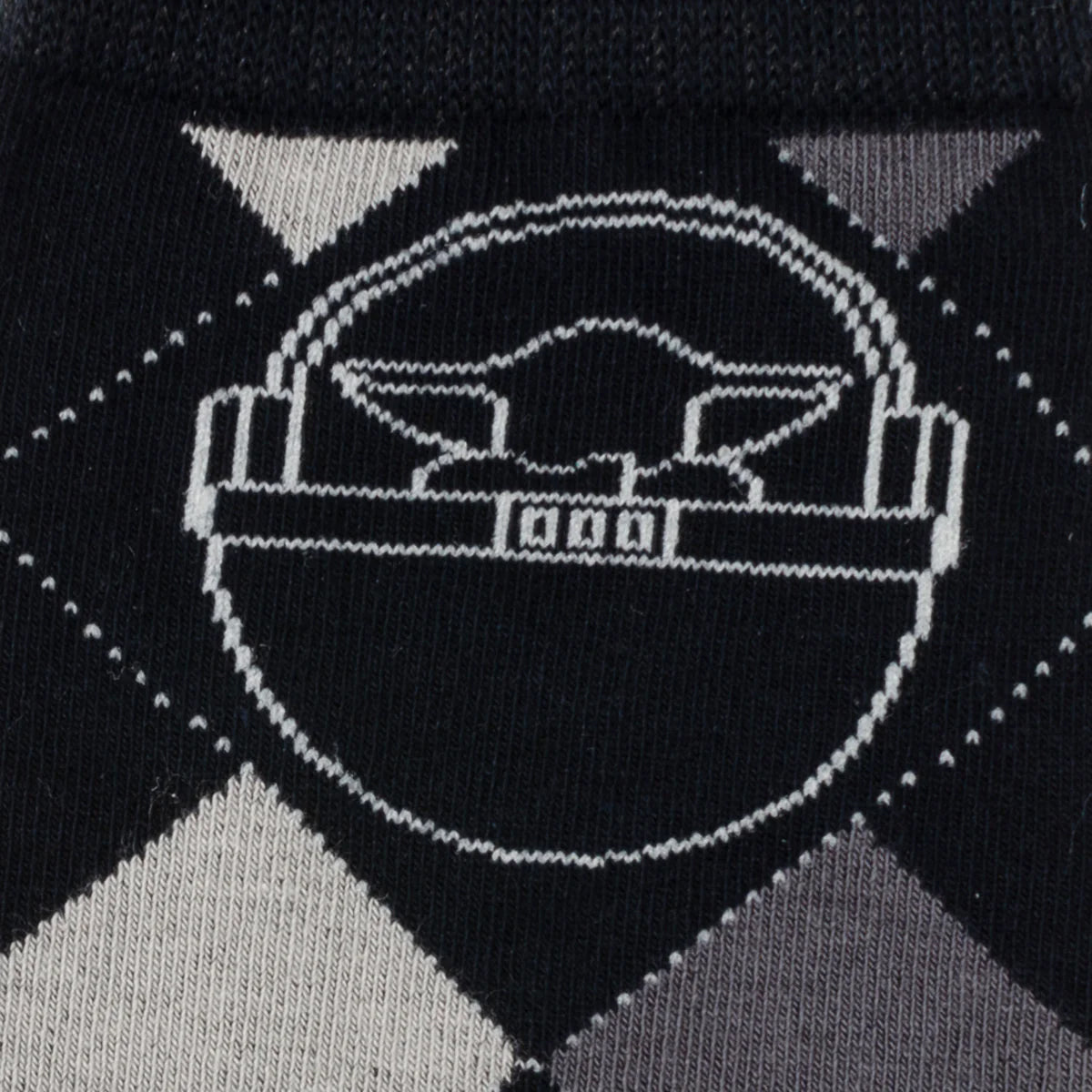 Star Wars Grogu Charcoal Gray Argyle Socks and Lapel Pin Gift Set - OVERLANDERS Outfitter