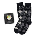 Star Wars Grogu Charcoal Gray Argyle Socks and Lapel Pin Gift Set - OVERLANDERS Outfitter