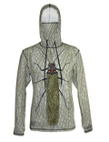 Salmonfly graphic fishing hoodie by Sunpro from Cognito Brands, Inc., featuring a detailed salmonfly design on the front.