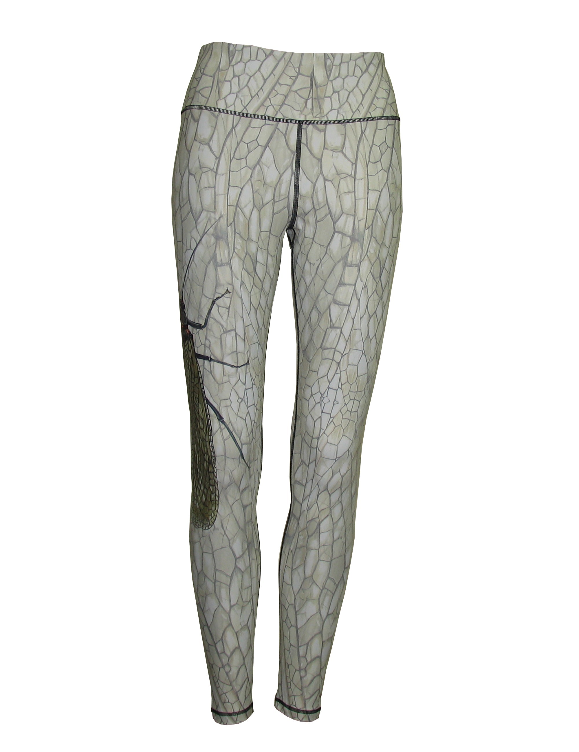 Salmonfly fish print patterned all sport leggings by Cognito Brands, Inc., featuring colorful salmonfly design on stretchy athletic leggings.