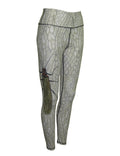 Salmonfly fish print all sport leggings by Cognito Brands, Inc., featuring a vibrant salmonfly pattern on stretchy athletic wear.
