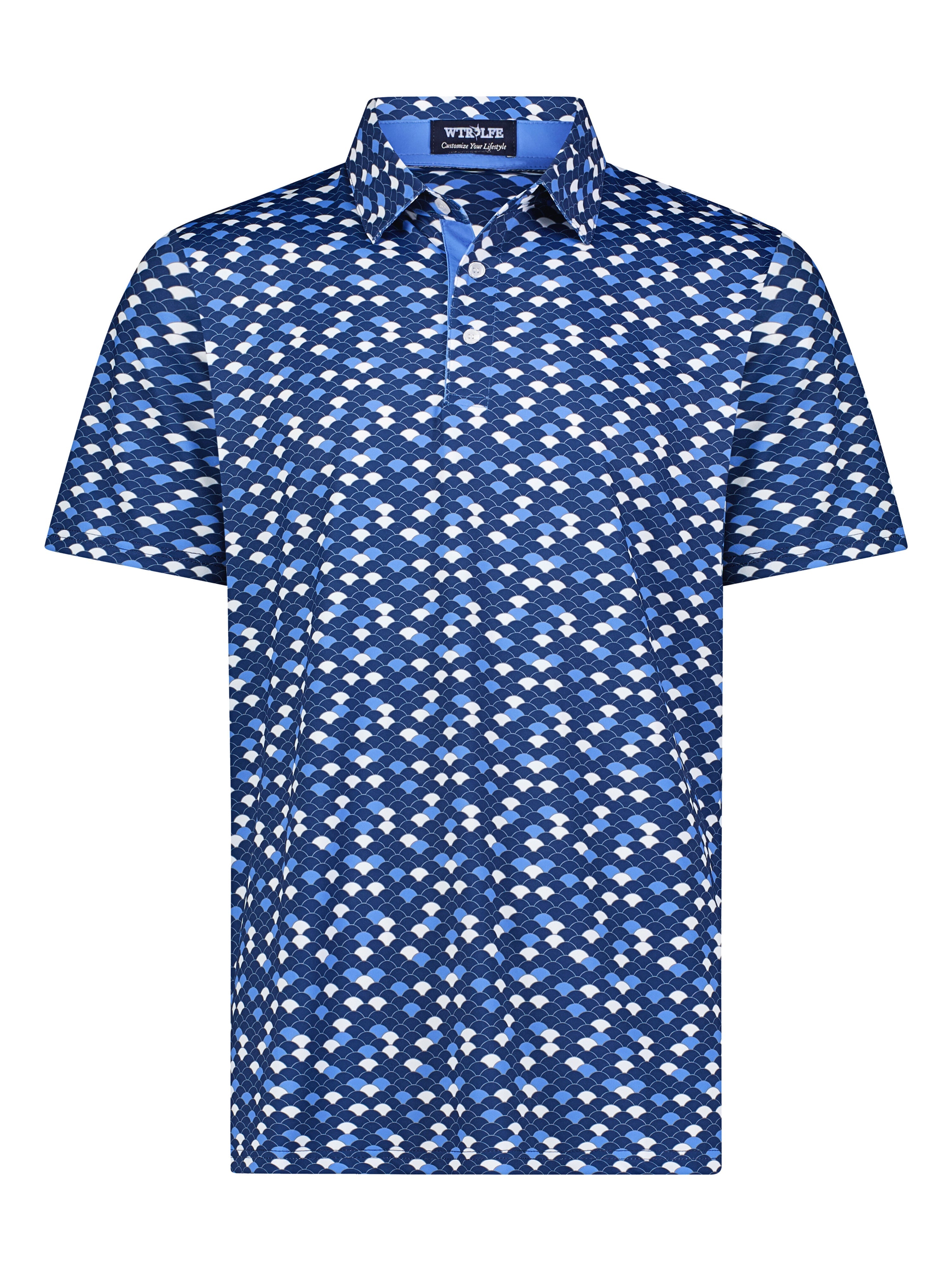 White Water Life Scales Polo in vibrant colors, featuring a stylish design and breathable fabric for casual wear.