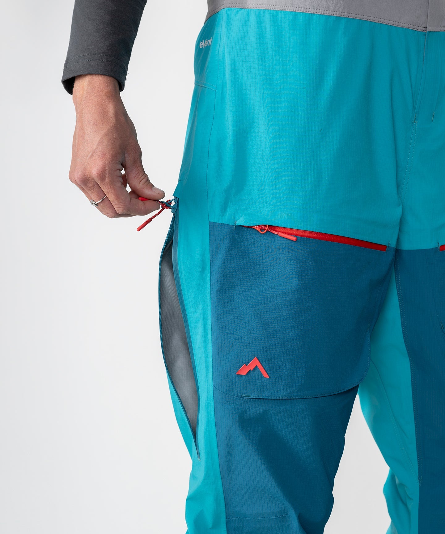 Strafe Outerwear Scarlett 3L Shell Bib pants in Lagoon color, featuring adjustable straps and a waterproof shell design.