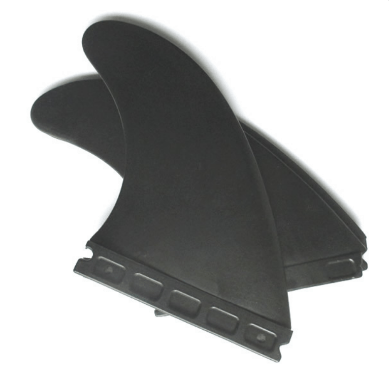 Vamo Life single tab fin box side bite fins set of 2, 3.5-inch surfboard fins with side bite design for surfing stability