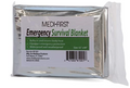 Alpenglow Readiness Supply silver rescue blanket folded, showcasing its reflective surface for emergency first aid use.