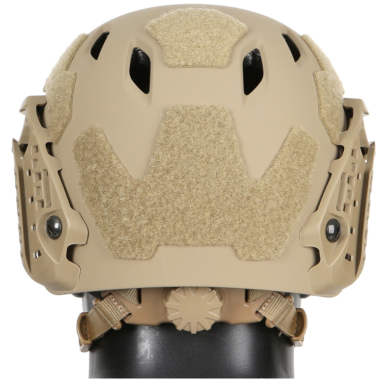 HCC Tactical FAST Bump helmet accessory with adjustable straps and padding, designed for tactical and outdoor activities.