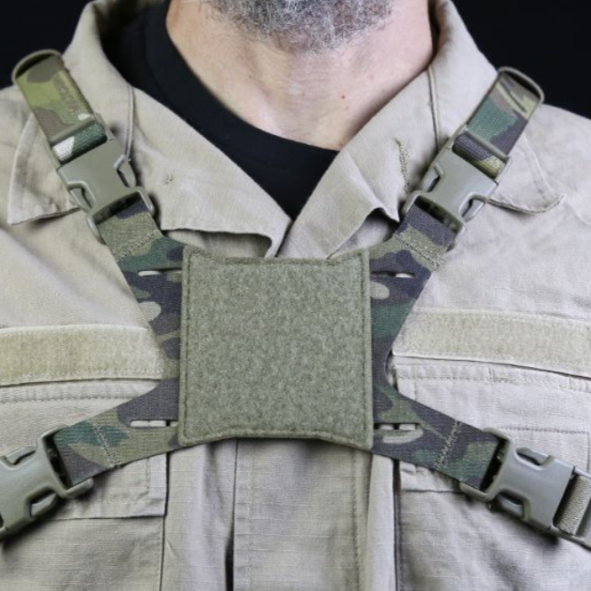 HCC Tactical NavBoard FlipLite 2.0 harness featuring adjustable straps and durable tactical design in black.