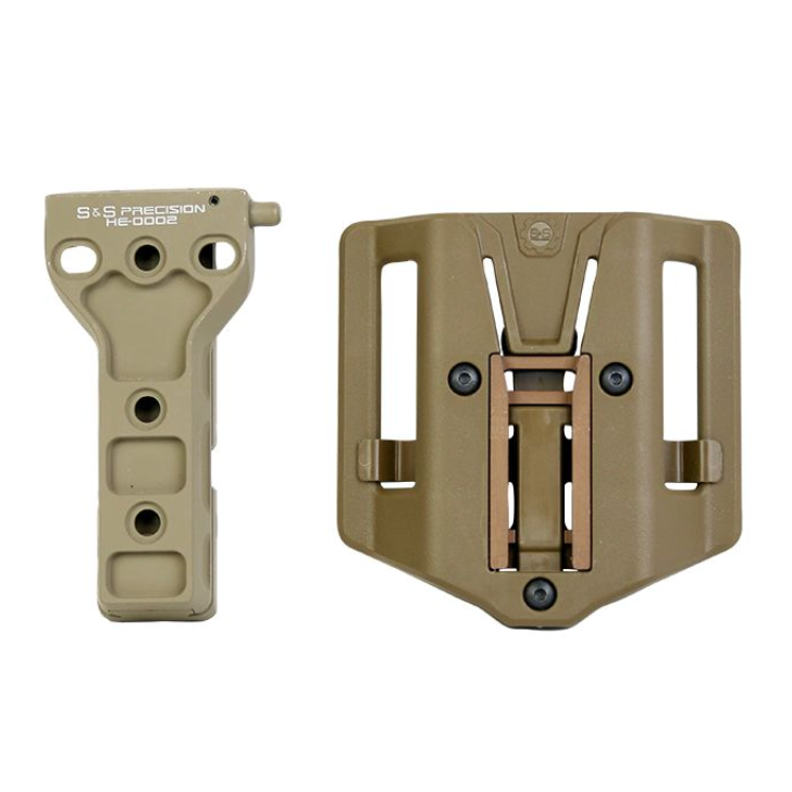 HCC Tactical holster extender featuring a reinforced GRT belt adapter for secure and adjustable tactical gear use.
