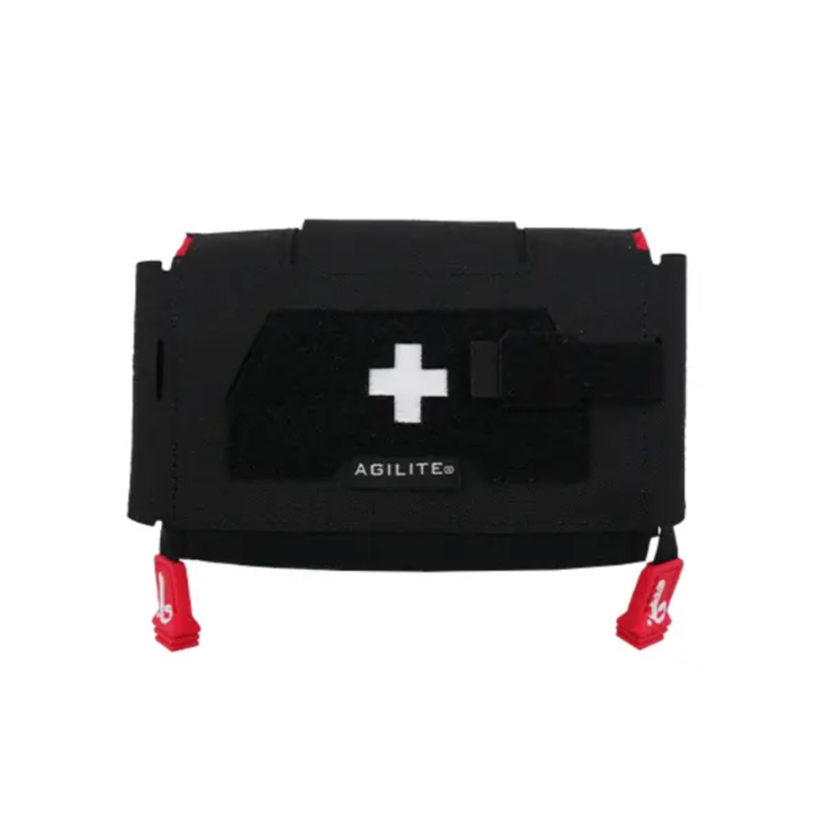 HCC Tactical MD2 Compact Trauma Pouch IFAK mag pouch with adjustable straps and multiple compartments for medical supplies.