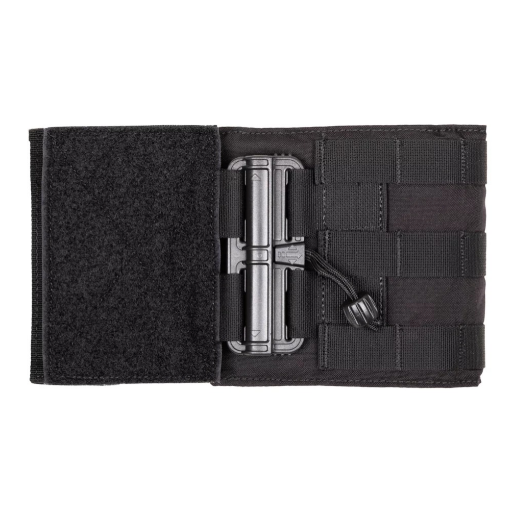 HCC Tactical quick release cummerbund with Duraflex buckles displayed in tactical gear setup.