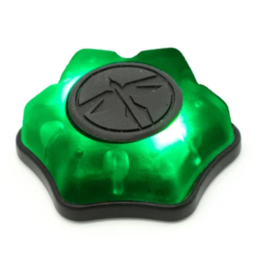 HCC Tactical multi-mode tactical marker light with wireless charging, showcasing its compact design and illumination features.