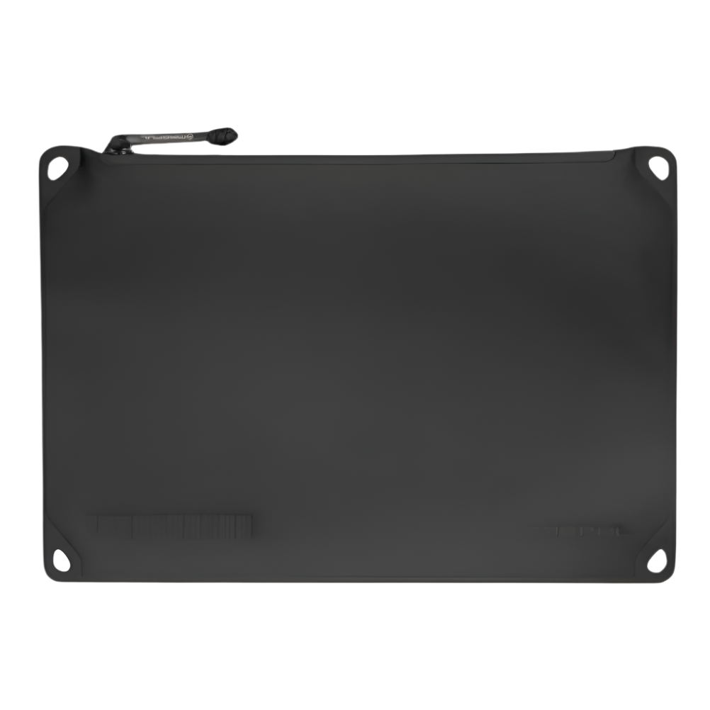 HCC Tactical DAKA® Pouch in black, showcasing durable fabric and multiple storage compartments for gear organization.