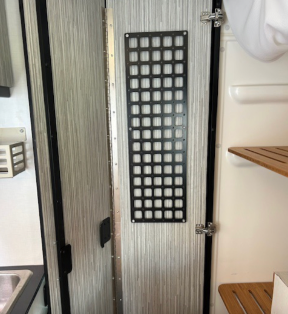 The Original Revel Shower Door MOLLE Panel by FreedomVanGo - OVERLANDERS Outfitter
