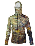Secluded brown graphic fishing hoodie from Sunpro Hoodies by Cognito Brands, featuring a front design and casual fit.