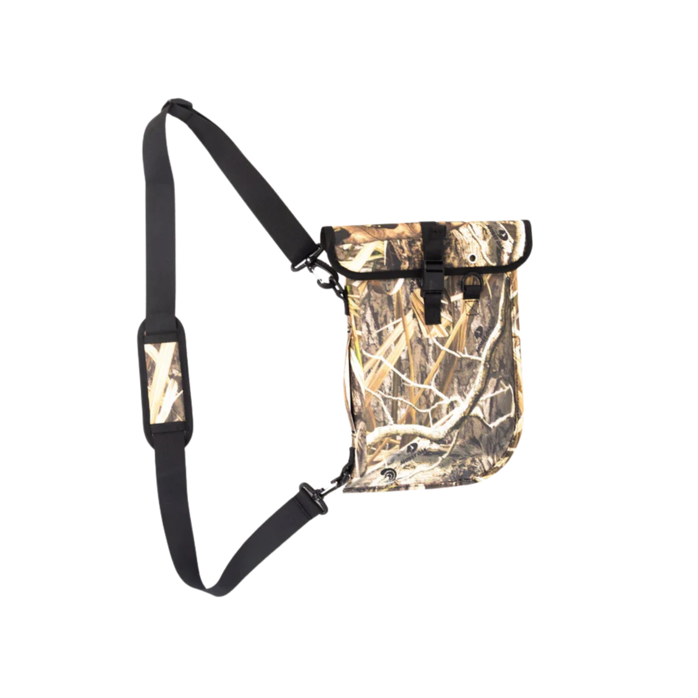 Dry Pocket waterproof floating pistol bag with auto-sealing closure, shown in shadow grass color, designed for secure firearm storage.