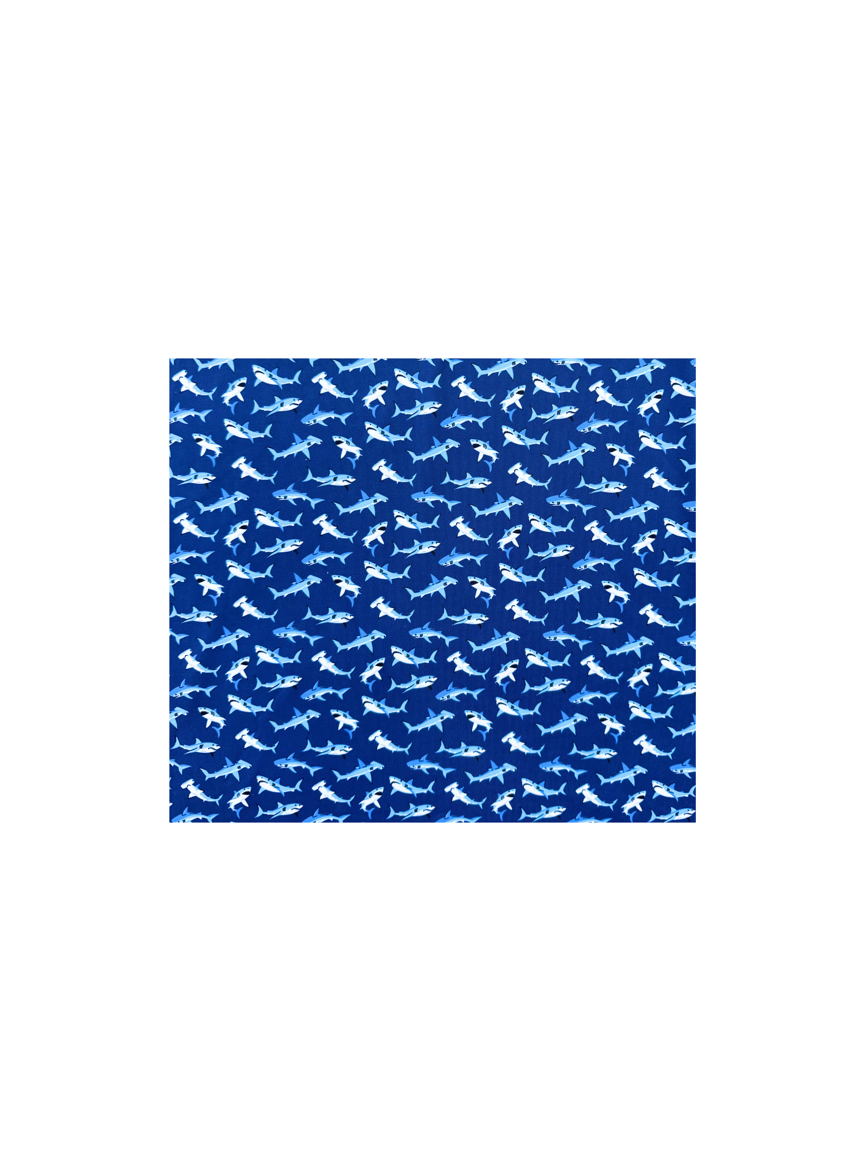 White Water Life Sharks polo shirt with a bold shark pattern, casual short-sleeve polo for men or women.