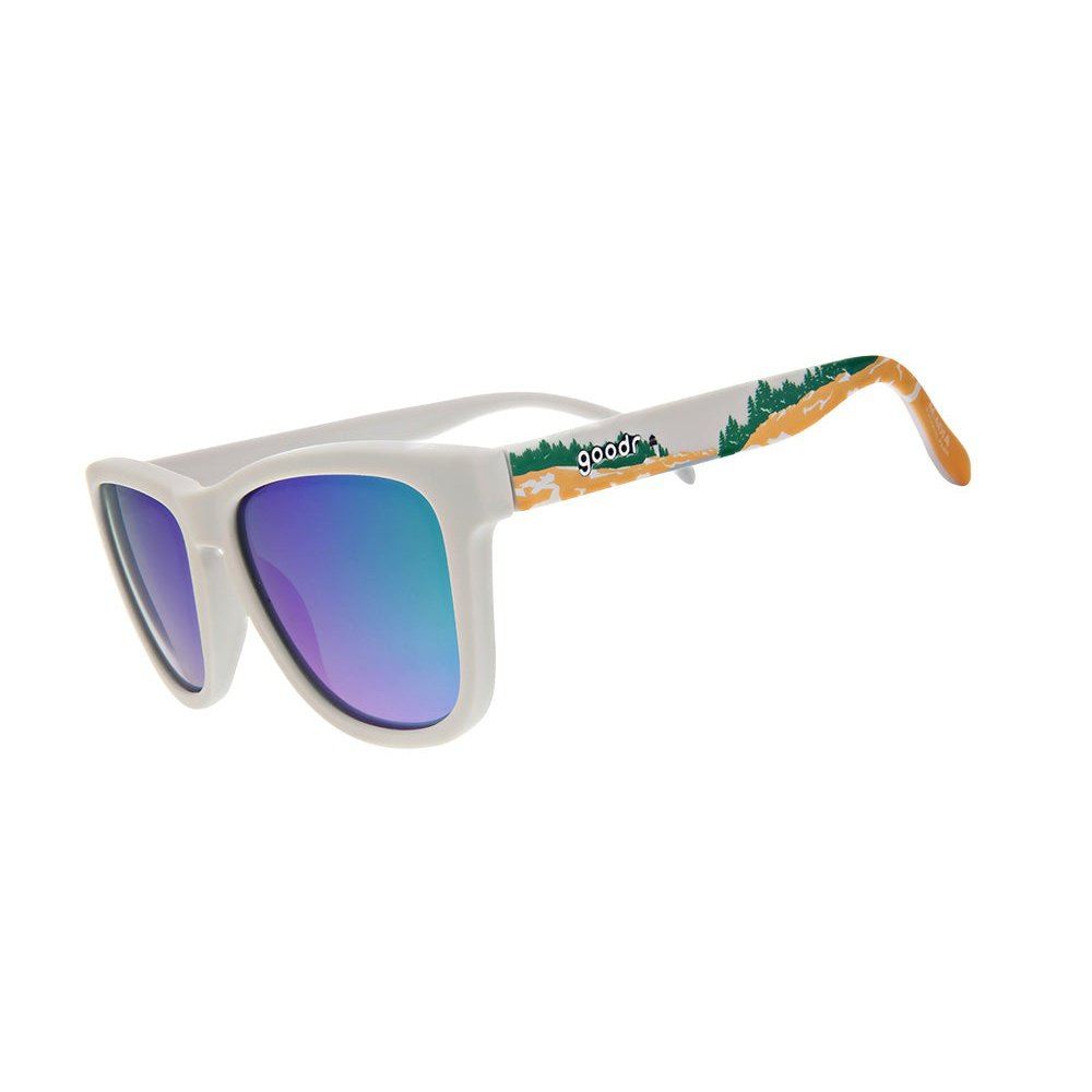 Side view of Rare Air Discs Acadia Limited National Park OG polarized sunglasses with black frame and tinted lenses.