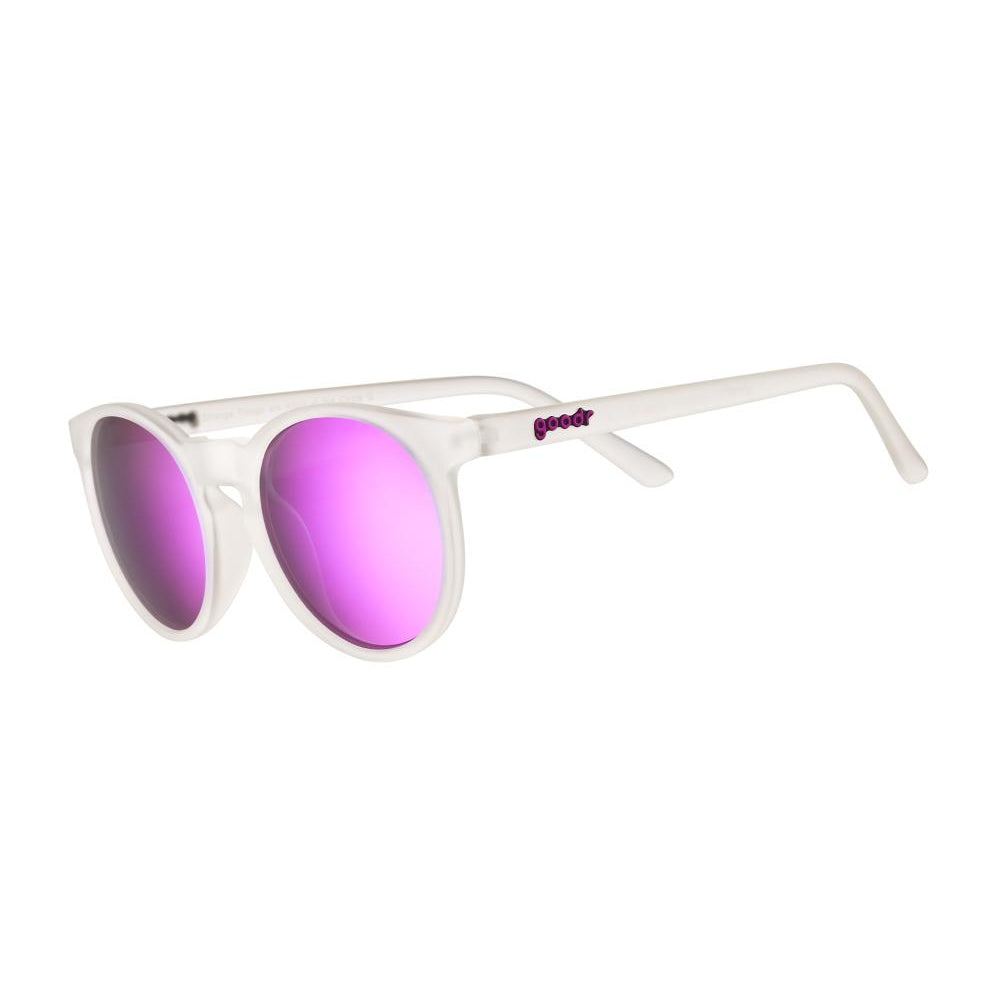 Side view of Rare Air Discs' Circle G polarized sunglasses with sleek frame and tinted lenses, designed as stylish accessories.
