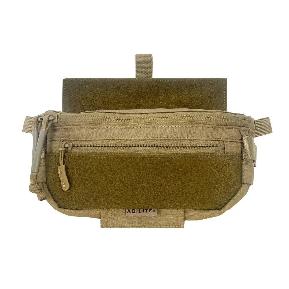 Six-pack hanger pouch in coyote brown from HCC Tactical, designed for tactical gear organization and storage.