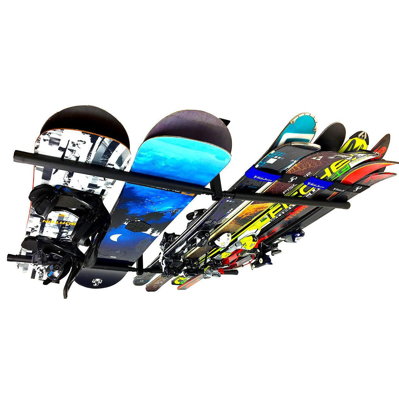 Hi-Port 2 | Ski & Snowboard Adjustable Ceiling Storage Rack | Double | Holds 150 lbs - OVERLANDERS Outfitter