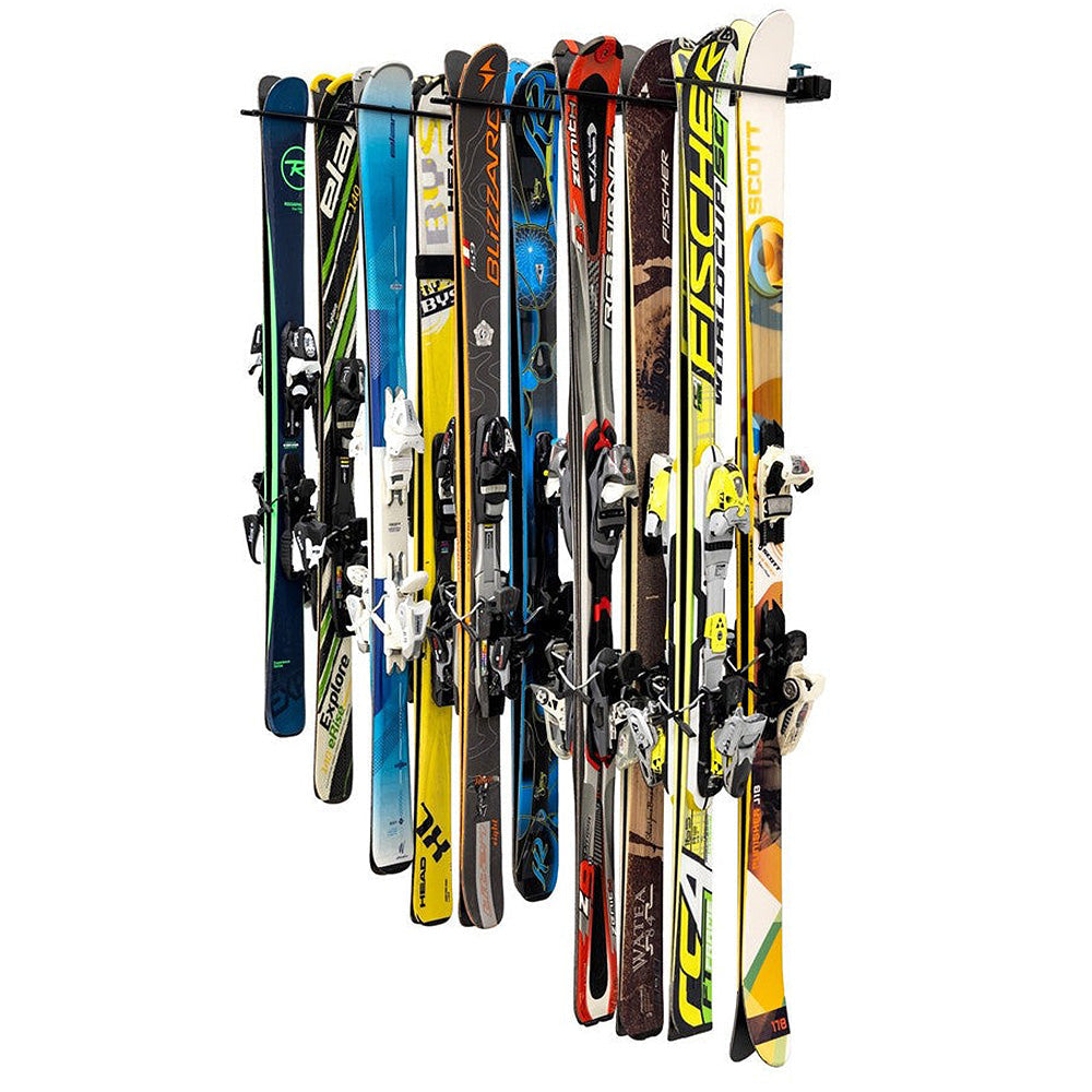 Solitude Ski Rack | Adjustable Wall Storage System | Holds 10 Pairs of Skis - OVERLANDERS Outfitter