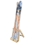 Rado Racks THE STASH ski display stand holding multiple skis for organized storage and display.