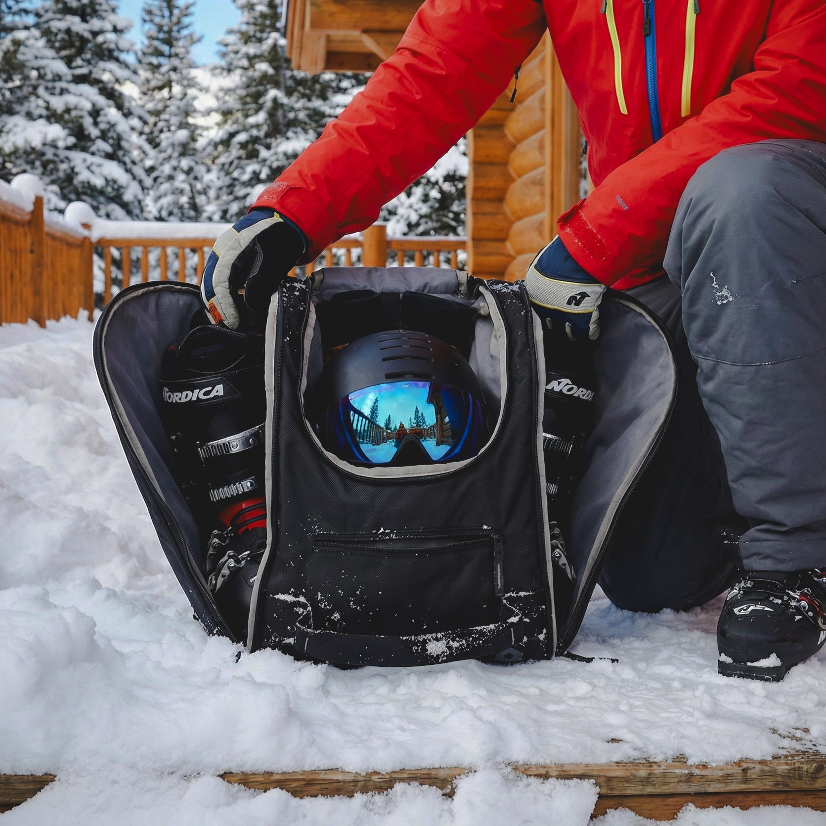 Mountain Essential Ski, Boot & Helmet Backpack - OVERLANDERS Outfitter