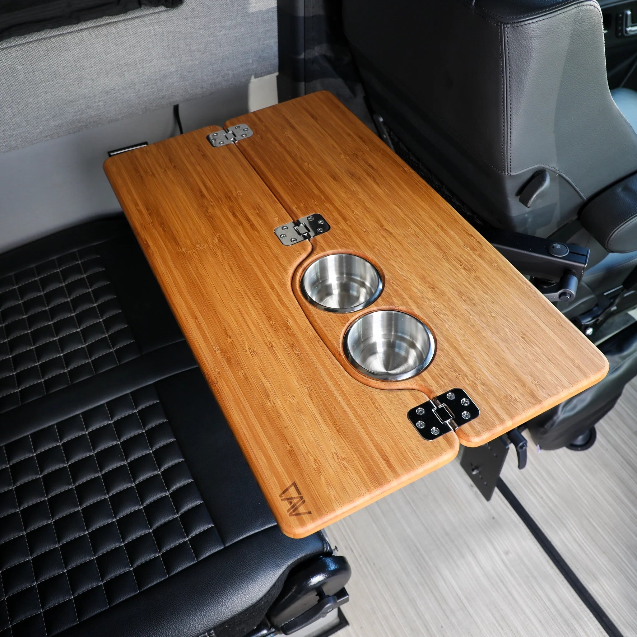 Canyon Adventure Vans Skinny 2.0 Folding Table Top, CAV branded product, showcasing a compact, portable table surface for outdoor use.