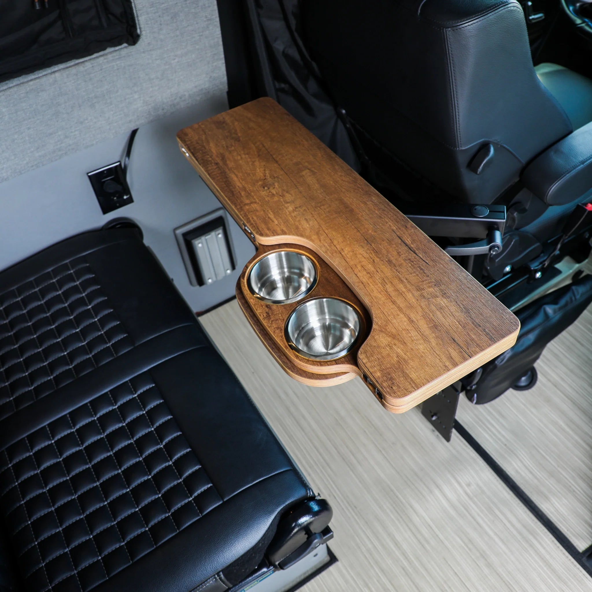 Canyon Adventure Vans Skinny 2.0 Folding Table Top, compact and lightweight for portable outdoor use, shown in a folded position.