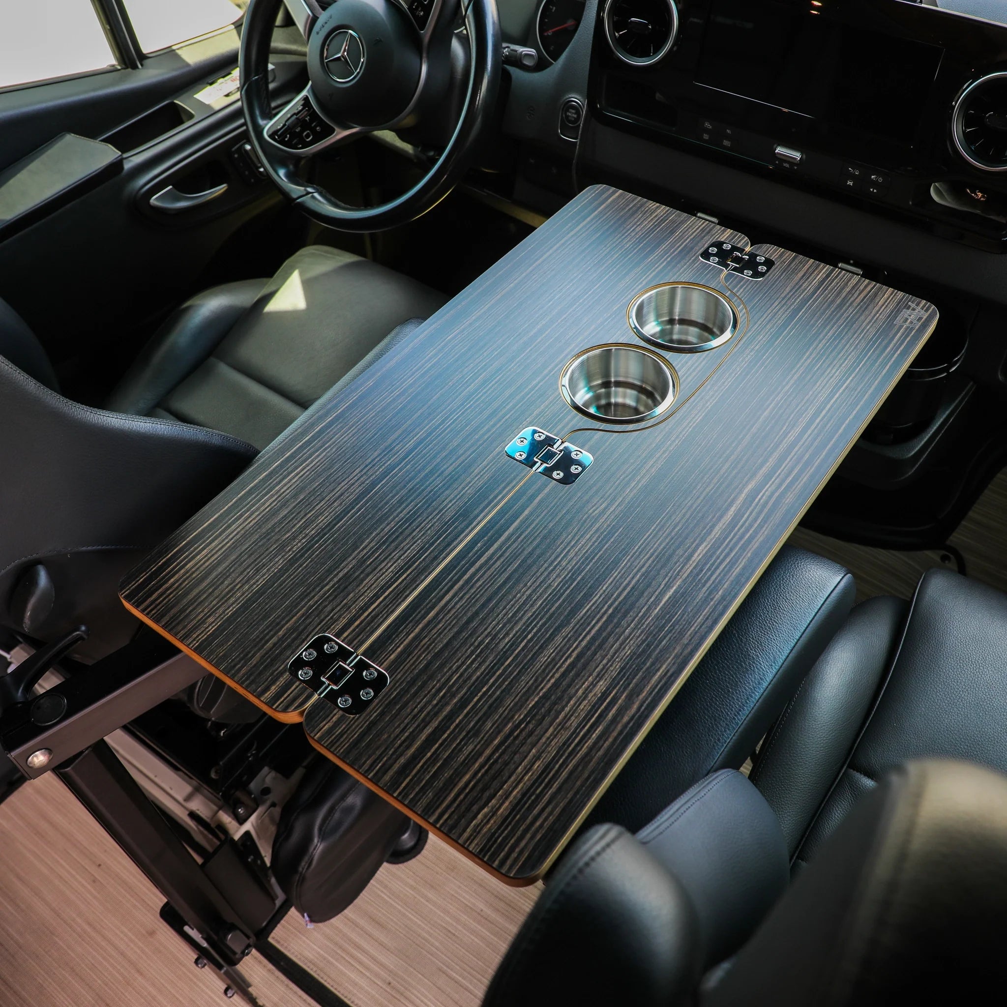 Canyon Adventure Vans Skinny 2.0 Folding Table Top, CAV branded product, showcasing a compact, portable table surface in neutral color.