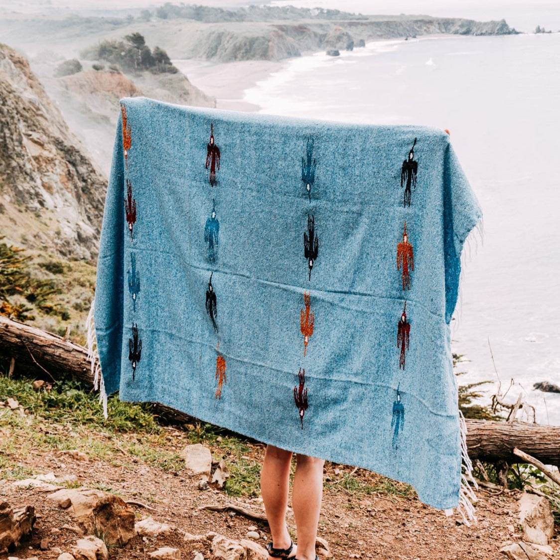 Sky Blue Baja Thunderbird Blanket - OVERLANDERS Outfitter
