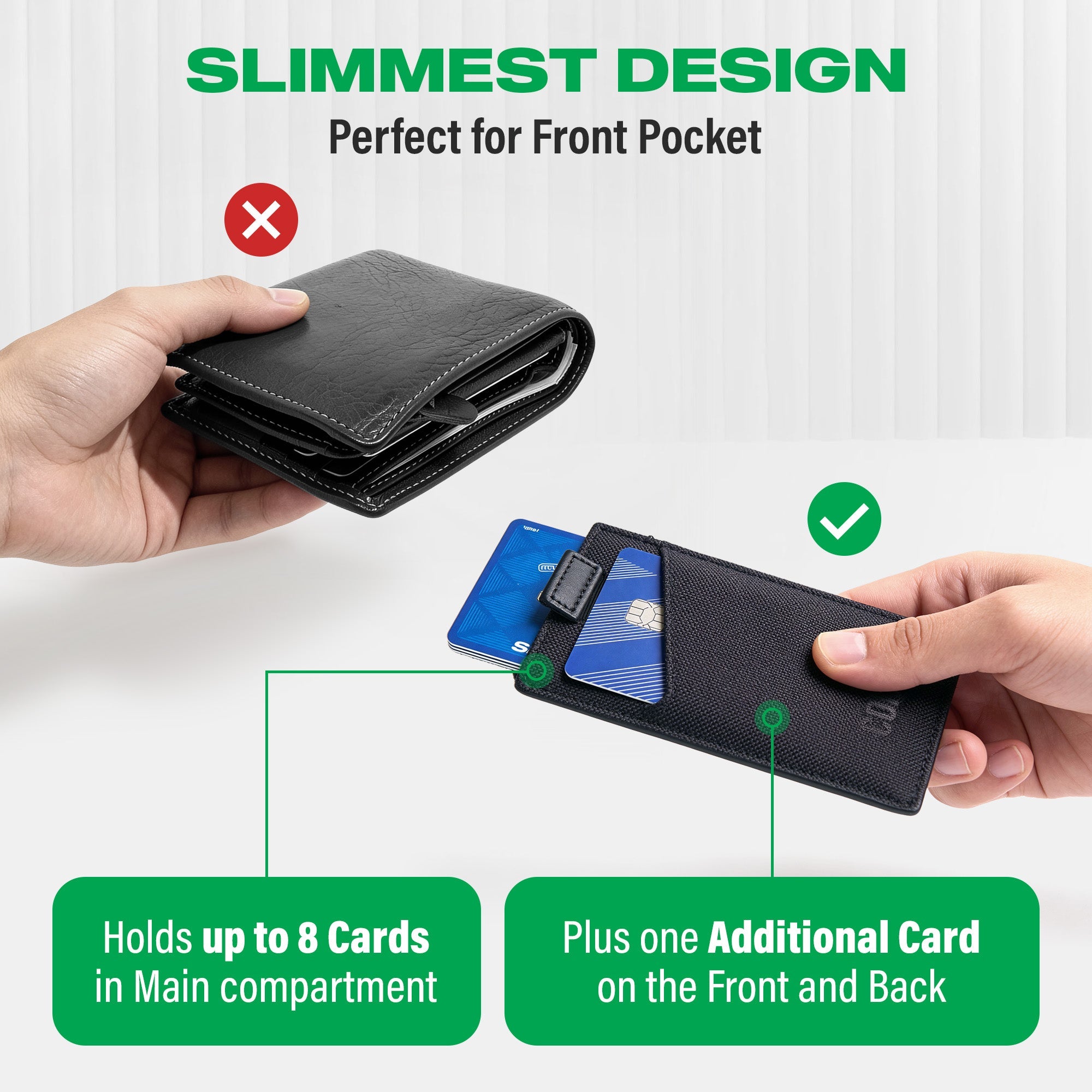 COR Surf slim travel wallet designed for spring break trips, featuring front pocket accessibility and compact storage.