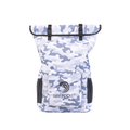 Snow camo waterproof floating backpack dry bag by Dry Pocket, designed for durable, waterproof protection during outdoor adventures.