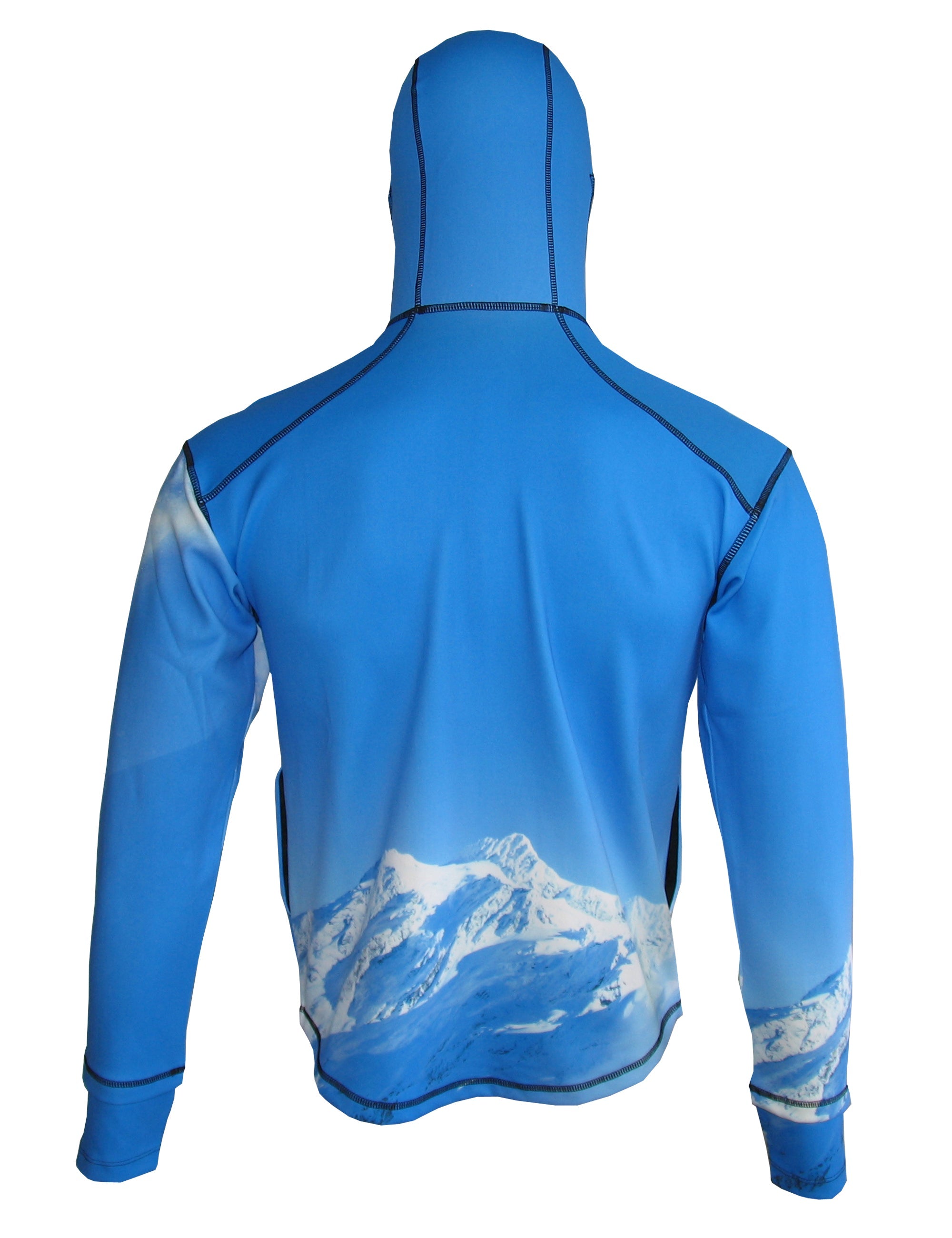 Snowboarder 3 Heavyweight 1/4-Zip FlexShell mountain hoodie by Cognito Brands, Inc., featuring a snowboarder graphic on the back.