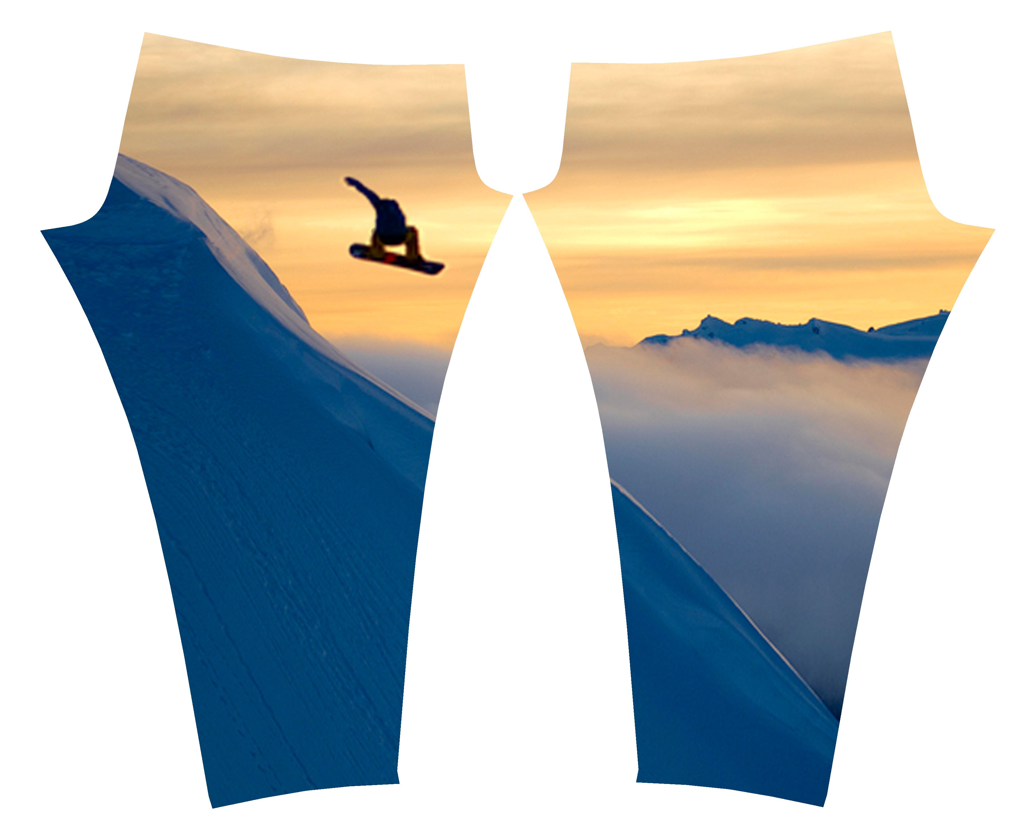 All sport leggings featuring a mountain print pattern by Cognito Brands, Inc., designed for active wear and outdoor sports.