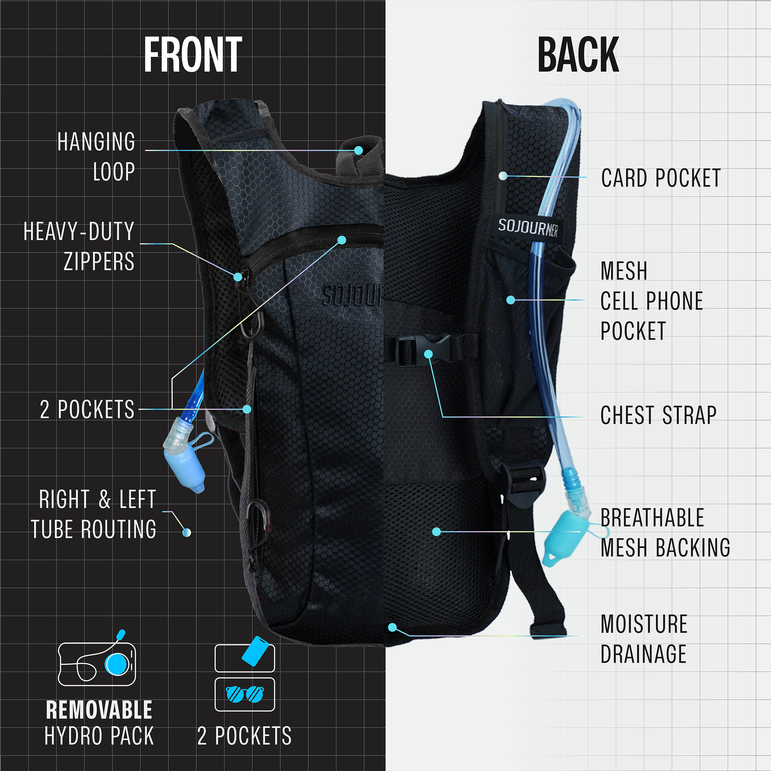 Hydration Pack Backpack (Small) - OVERLANDERS Outfitter
