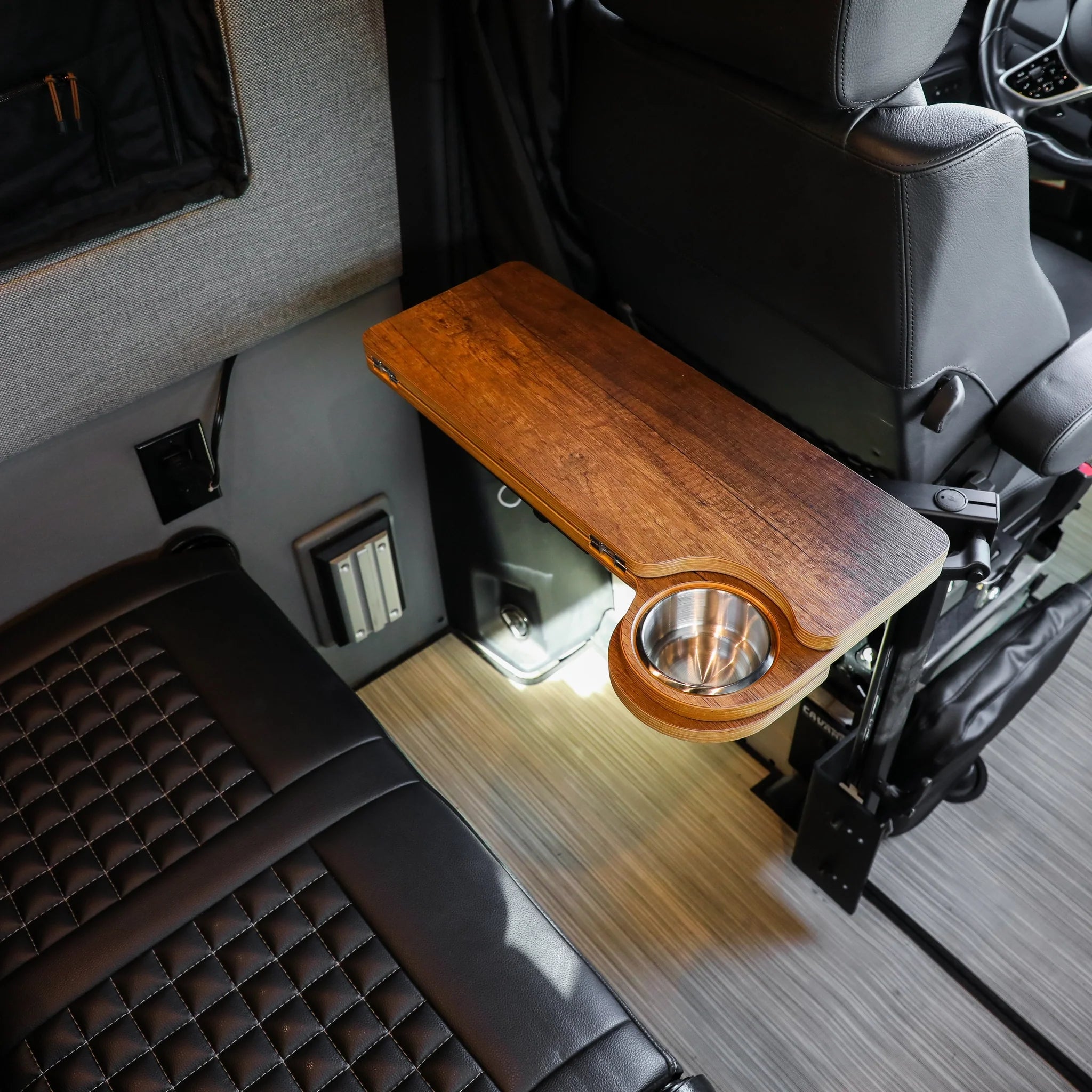 Canyon Adventure Vans Solo folding table top, portable and sturdy surface for outdoor activities, branded by CAV.