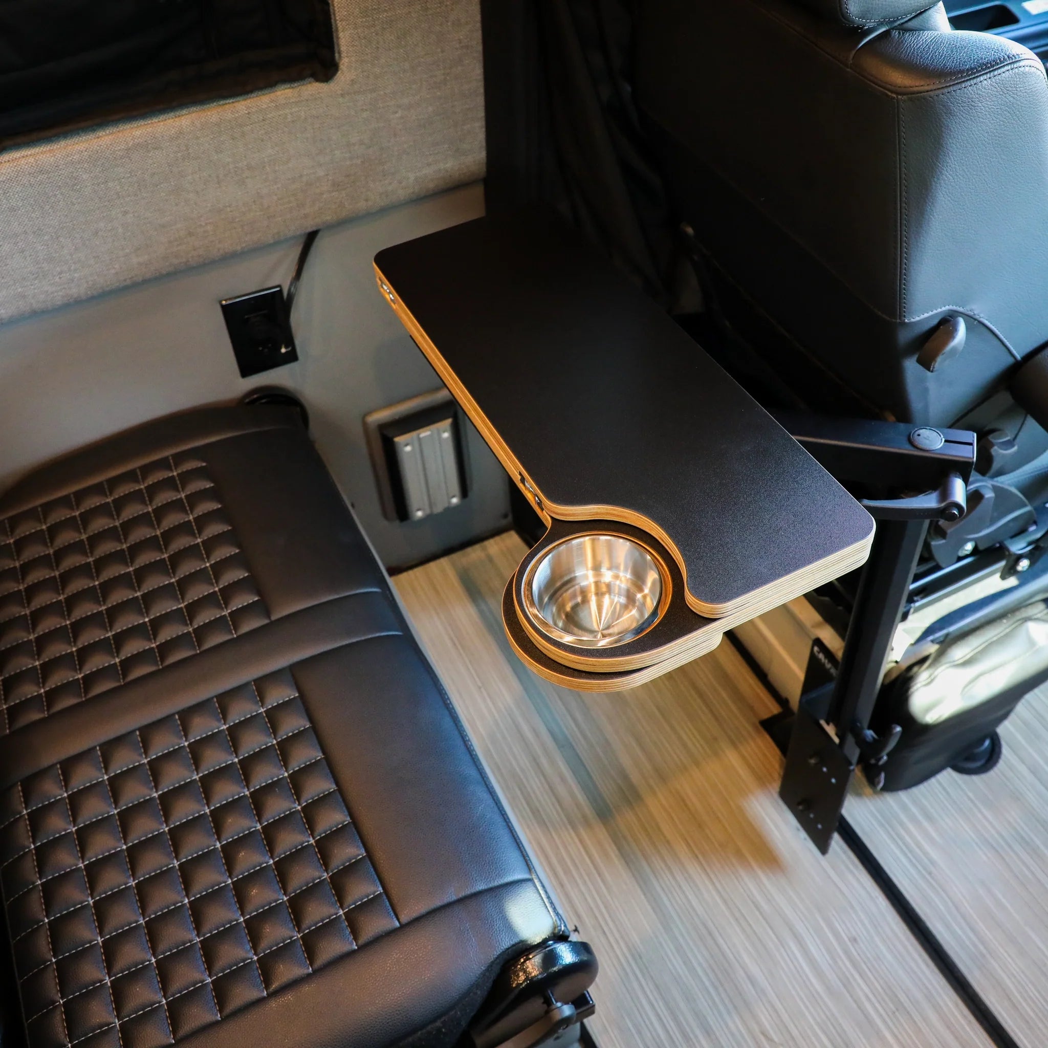Canyon Adventure Vans Solo folding table top from CAV branded products, showing a portable, lightweight table surface for outdoor use.